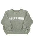 Best friend sweatshirt washed green