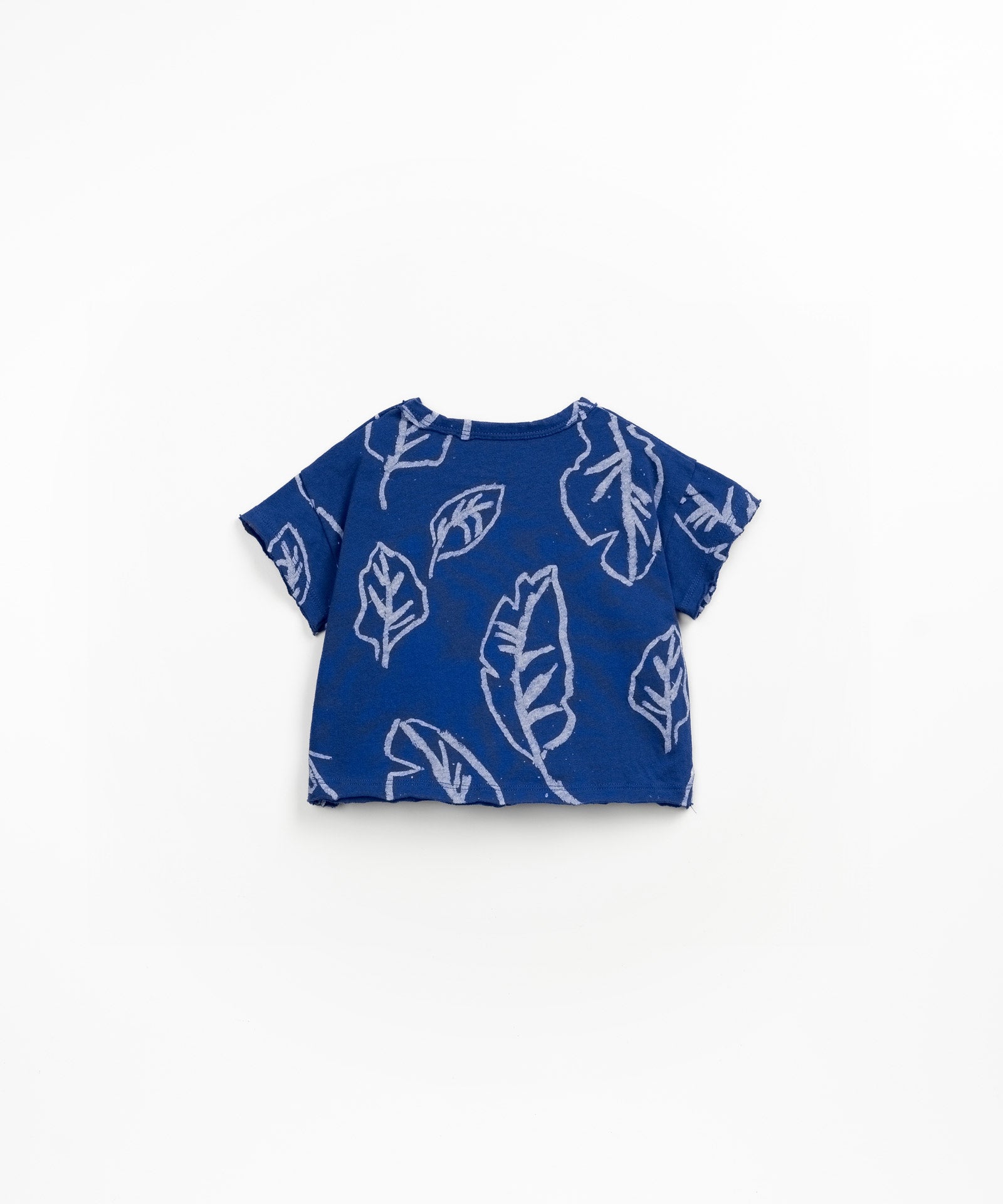 PRINTED T-SHIRT BLUE LEAVES