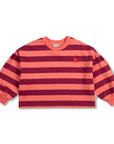 Sweater stripe peach/burgundy