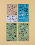 Animal world poster & stickers