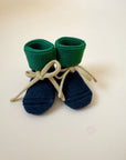 Booties HVID - Blue/grass