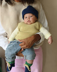 Booties HVID - Blue/grass