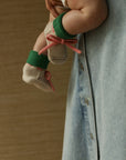 Booties HVID - Cream/grass