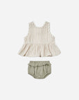 Sleeveless peplum set