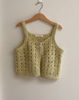 Wool knit vest beige