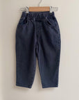 Tapered black denim pants
