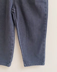 Tapered black denim pants