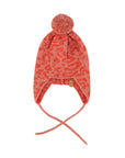 Pink leopard knitted hat