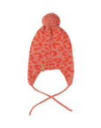 Pink leopard knitted hat