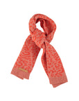 Pink leopard knitted scarf