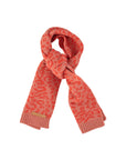 Pink leopard knitted scarf