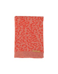 Pink leopard knitted scarf