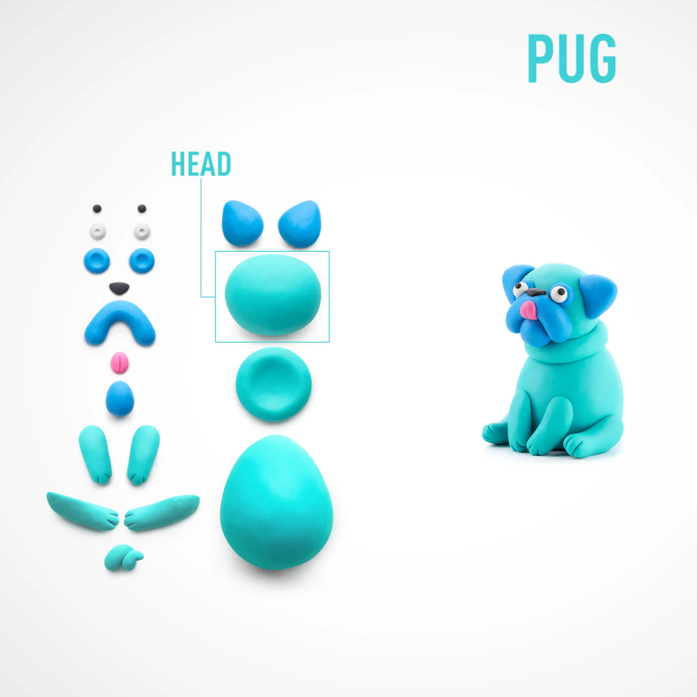 HeyClay Pug