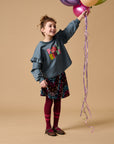 June ruffle sweater - stormy weather