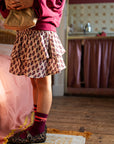 Mini smock skirt paisley