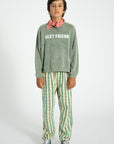 Best friend sweatshirt washed green
