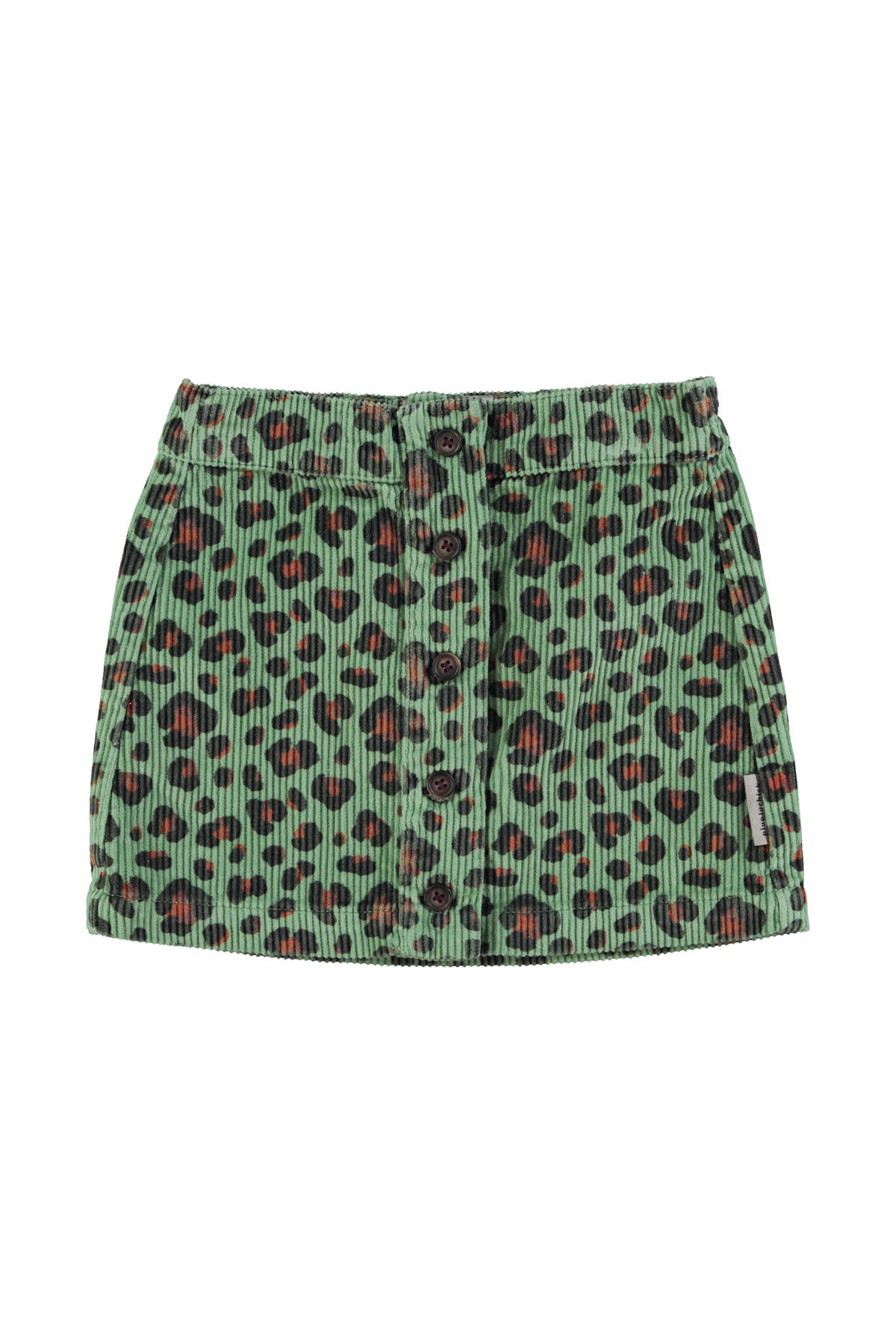 Leopard corduroy short skirt