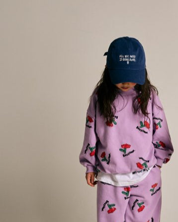 Flower lila sweatshirt