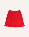 Red corduroy skirt