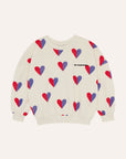 Bicolor hearts sweater