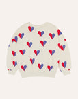 Bicolor hearts sweater