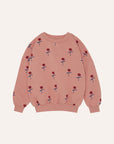 Flower pink sweater