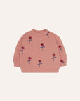 Flower pink baby sweater