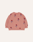 Flower pink baby sweater