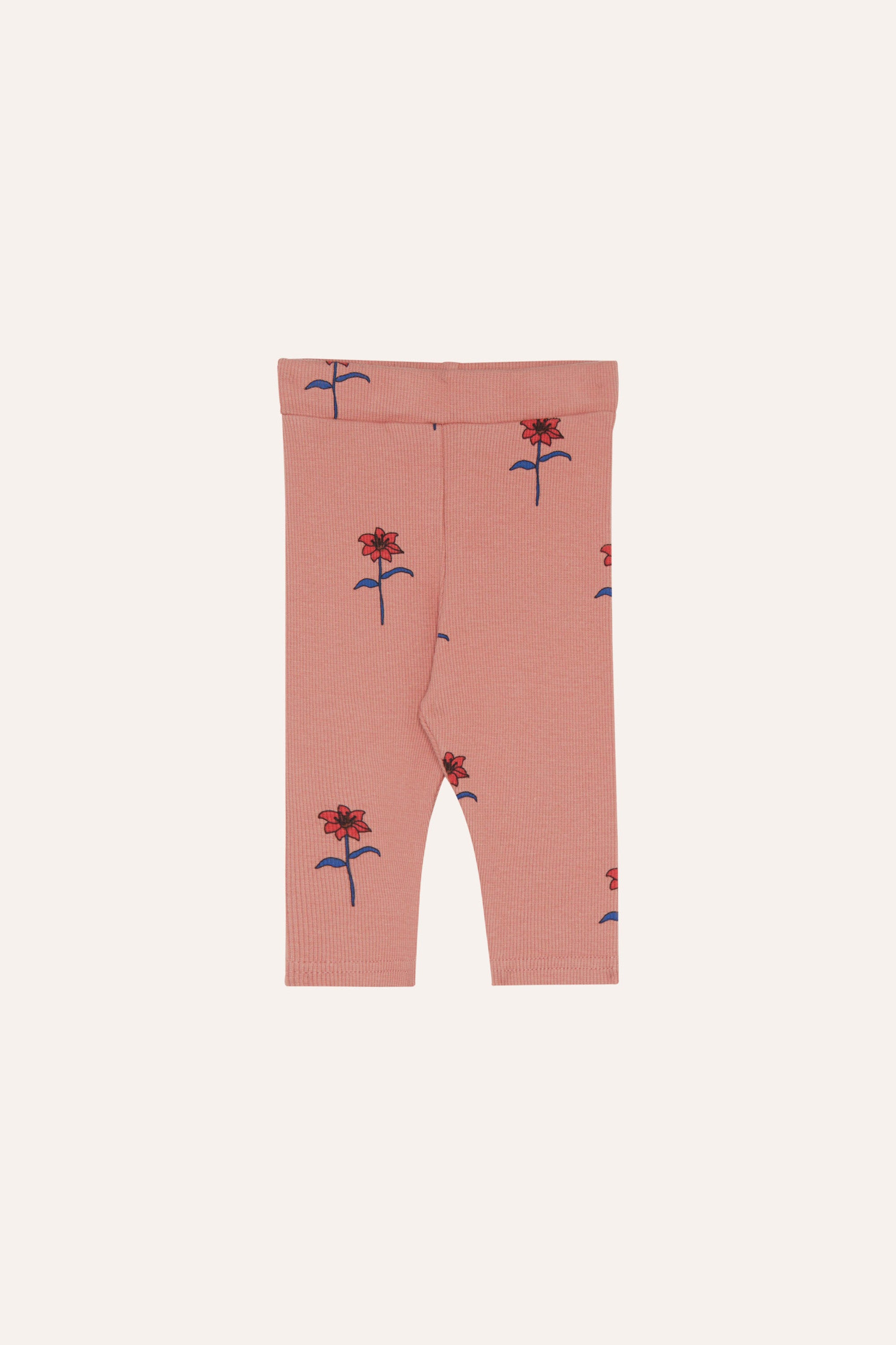 Flower pink baby leggings