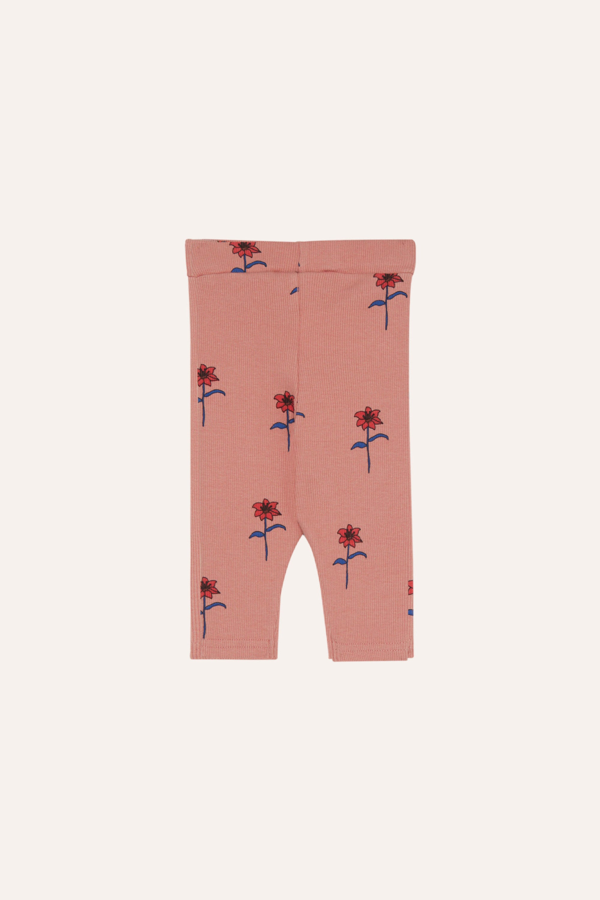 Flower pink baby leggings