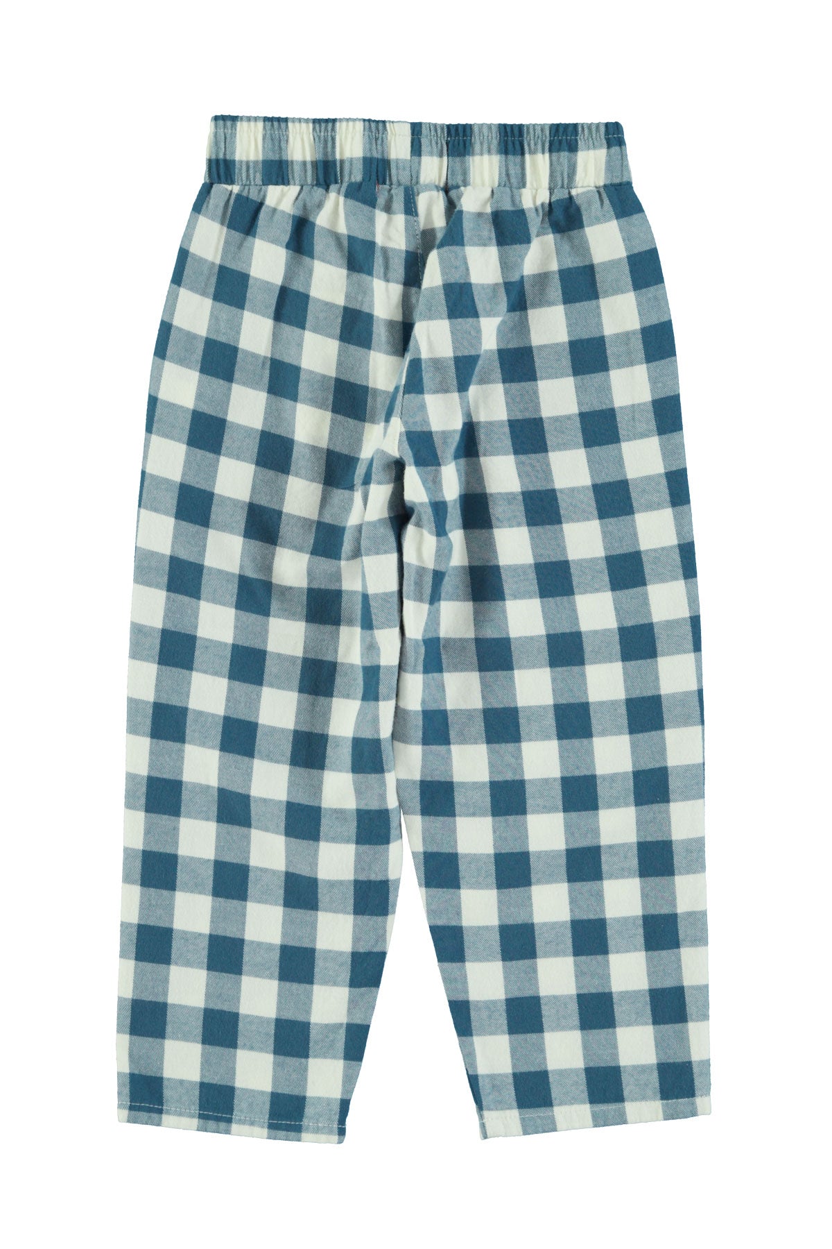 Blue & white checkered trousers