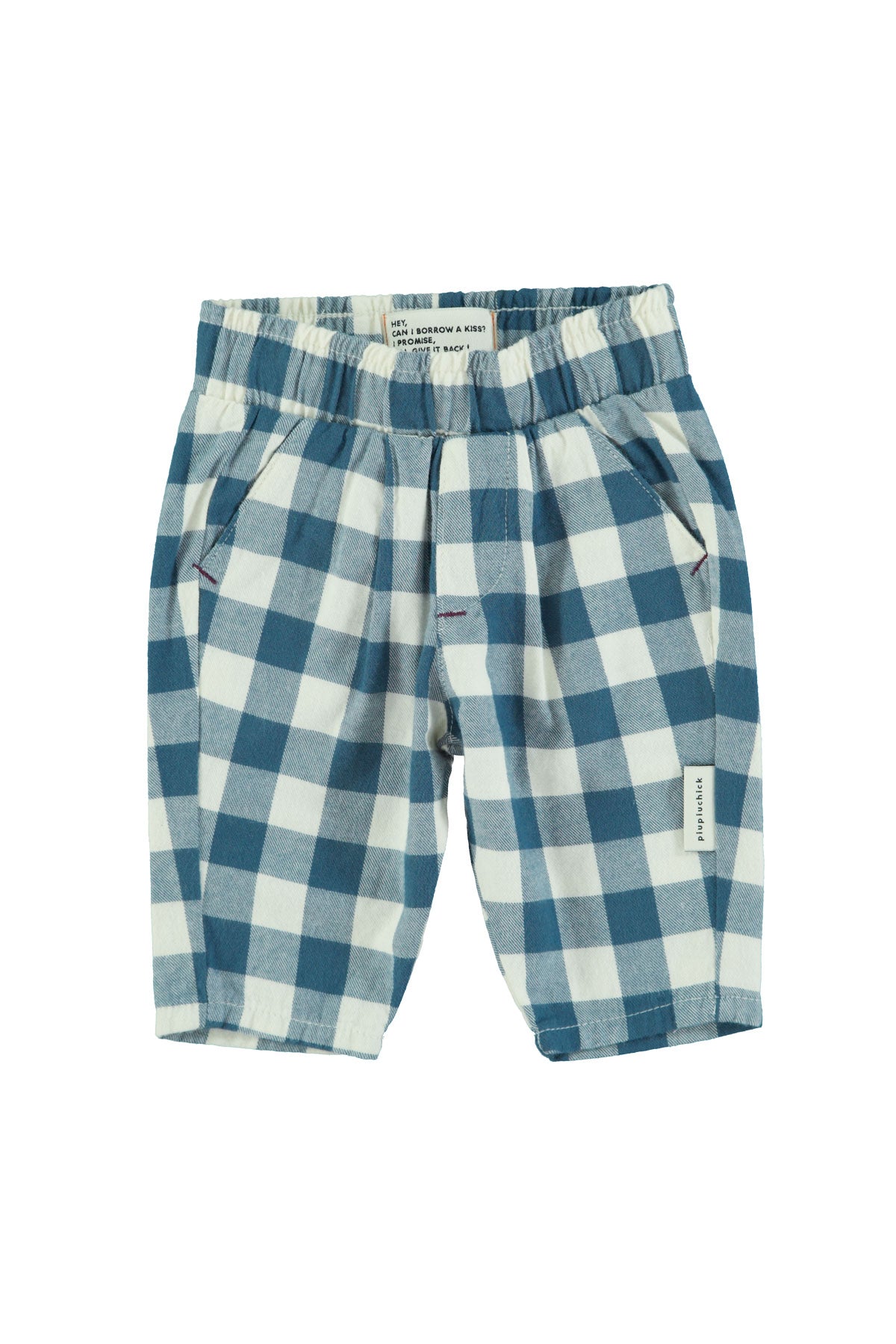 Baby Blue & white checkered trousers