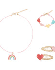 Vintage Rainbow Hair & Jewellery Set