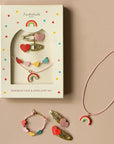 Vintage Rainbow Hair & Jewellery Set