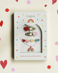 Vintage Rainbow Hair & Jewellery Set