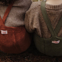 Footless teddy tights - Cinnamon