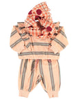 Jogging pants light pink stripes