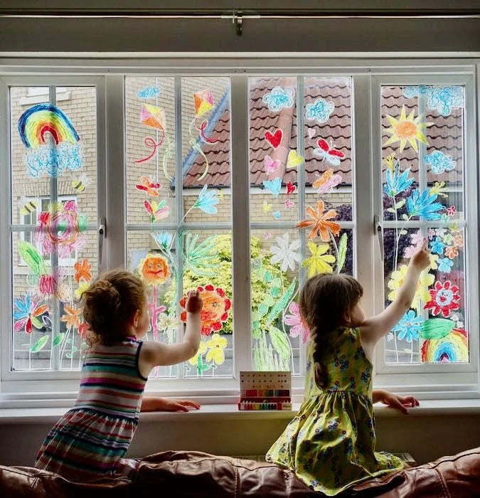 Rijstwax raamkrijtjes 12st