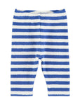 newborn leggings blue & white stripes