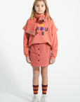 Raspberry short skirt