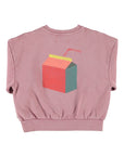 oversized sweatshirt pink "lunch break" print