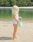 Mara one piece zwempakje Azure Gingham UPF 50+ BESCHERMING - sustainable