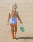 Mara one piece zwempakje Azure Gingham UPF 50+ BESCHERMING - sustainable
