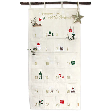 Advent kalender canvas doek