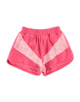 Pink terry shorts white stripes