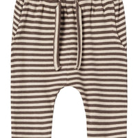 Brown geo striped pants