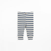 Striped blue rib legging