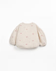 Flower jersey sweater