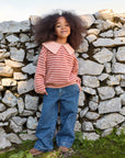 STRIPED JERSEY SWEATER PINK KIDS