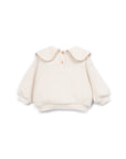 KNIT COLLAR JERSEY SWEATER